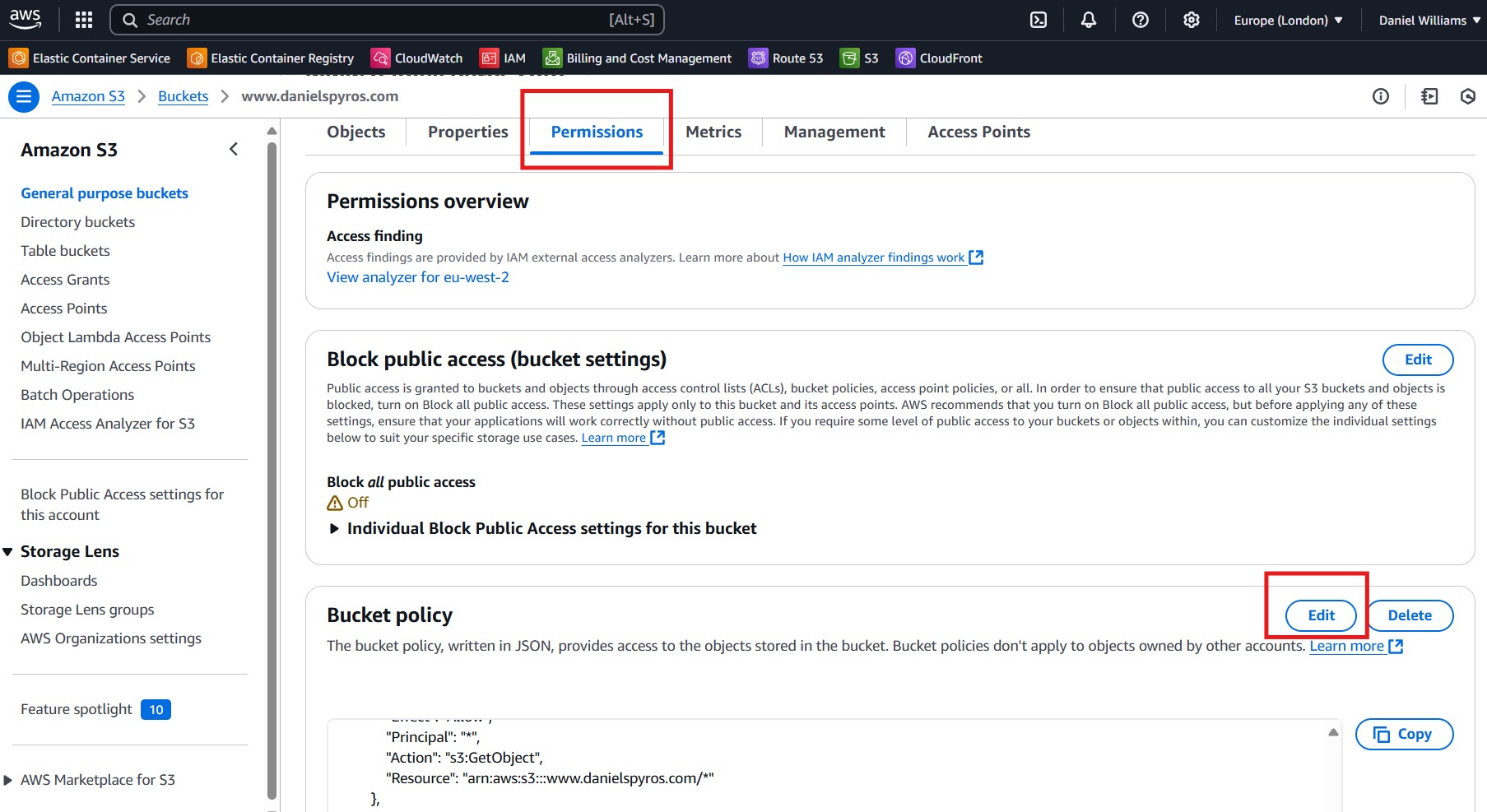 S3 Bucket Permissions