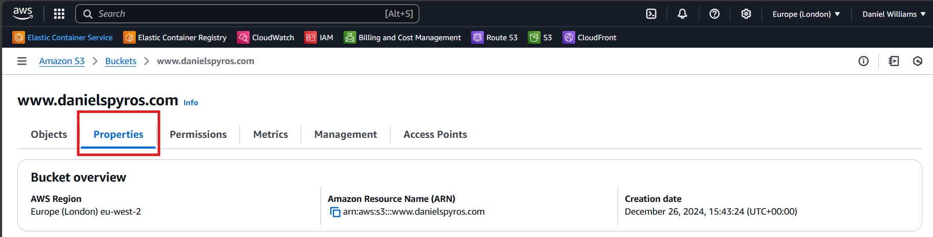 S3 Bucket Properties